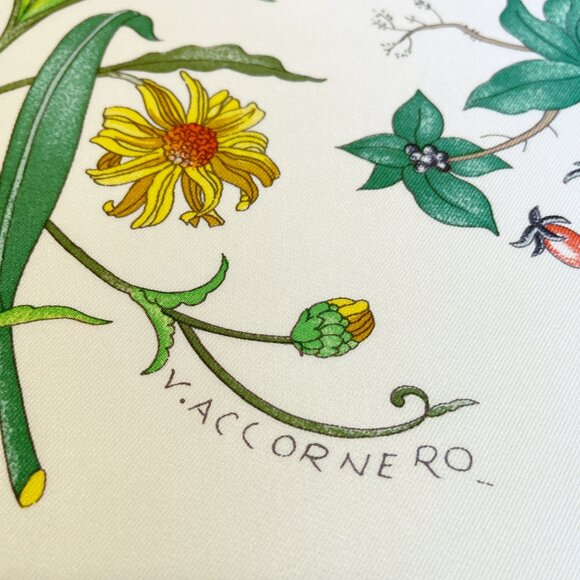 NWOT Vintage Gucci Floral Silk Scarf by V. Accornero - Picture 7 of 14